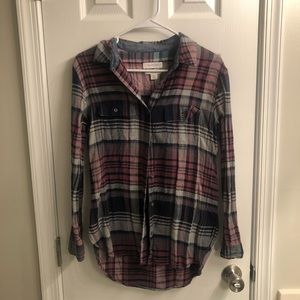 Flannel plaid button down